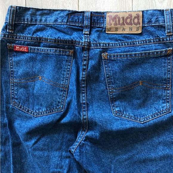 Y2K Mudd Flare Bell Bottom Floral Patch Jeans Size 11 - Picture 16 of 16